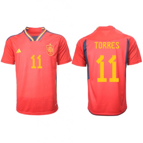 Španělsko Ferran Torres #11 Domácí Dres MS 2022 Krátký Rukáv